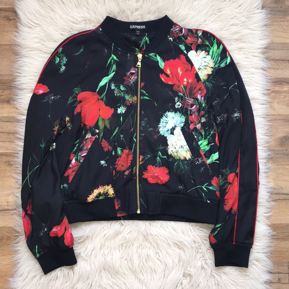 Floral Bomber Jacket